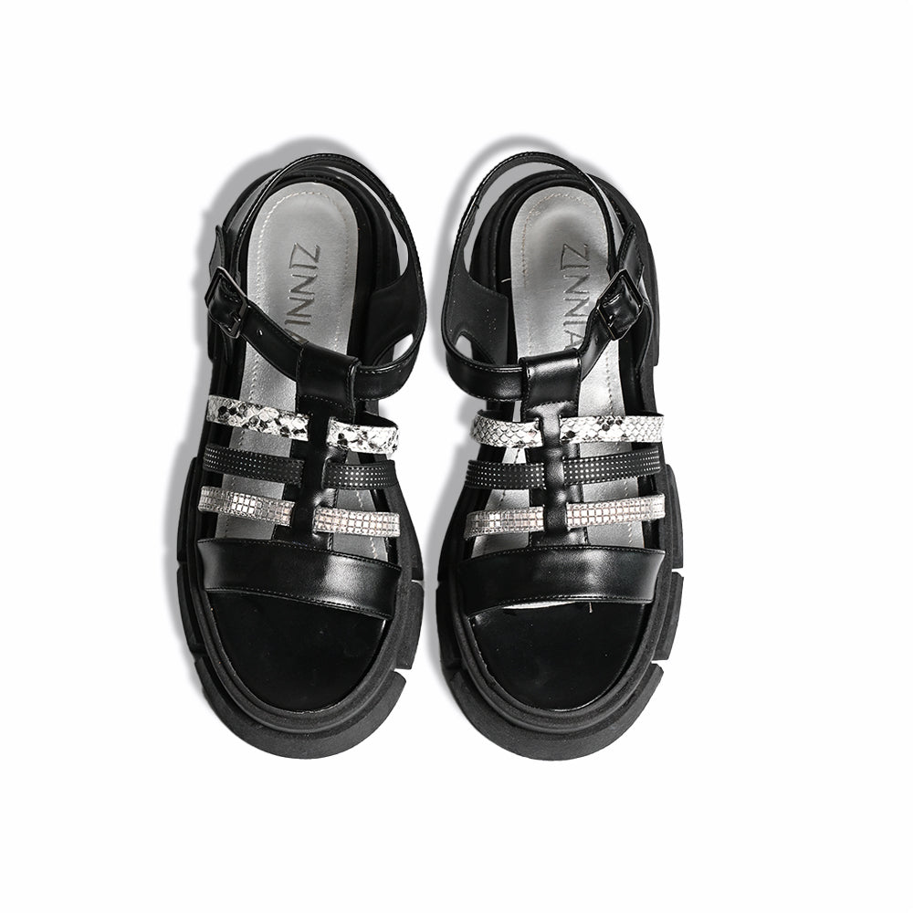 Snake Chunky Strapy Sandals