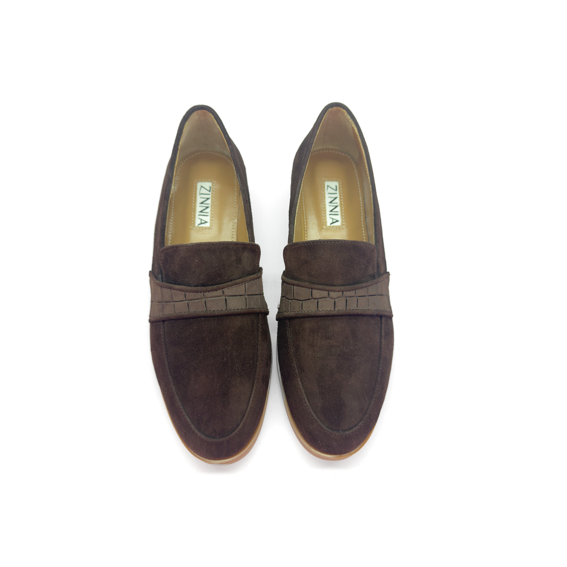 Suede Crocassin