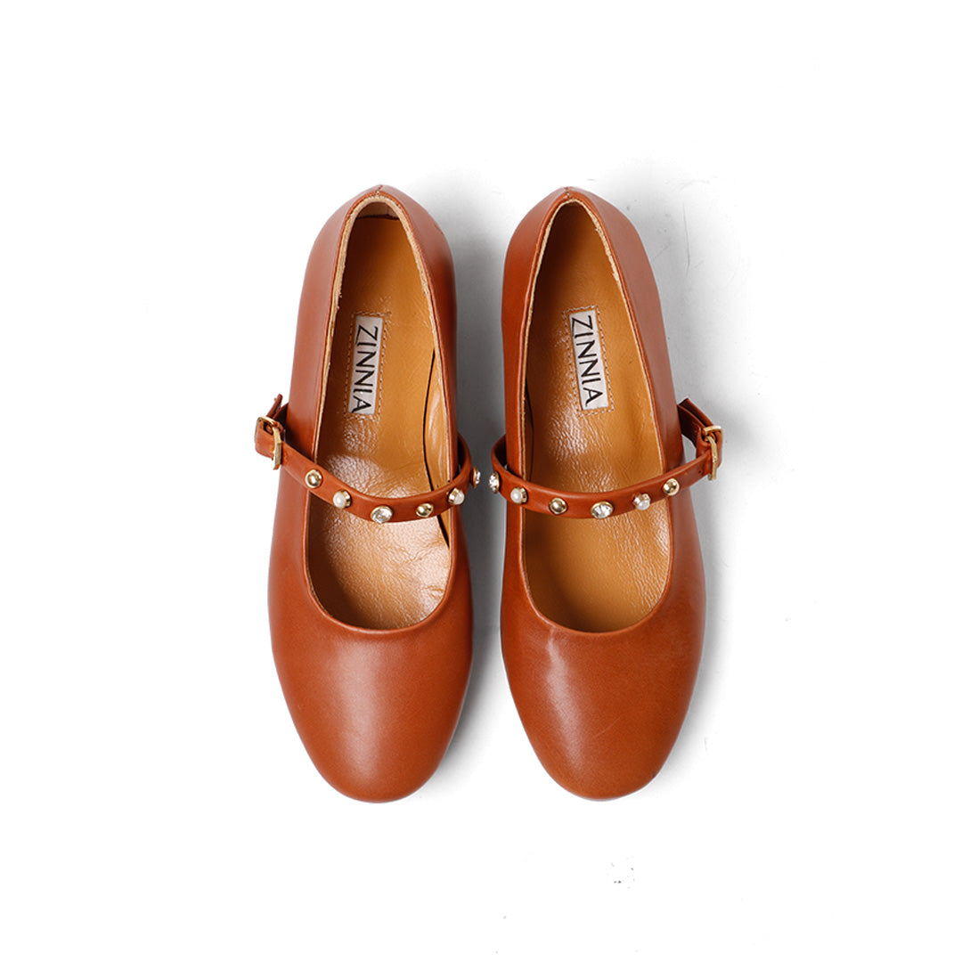 Studs Bar Ballet Flat with Studs