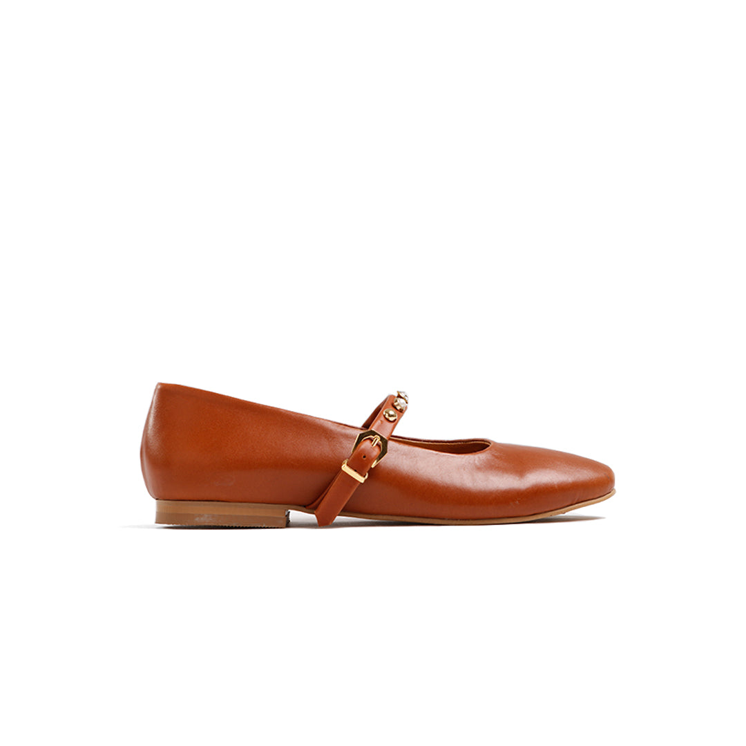 Studs Bar Ballet Flat with Studs